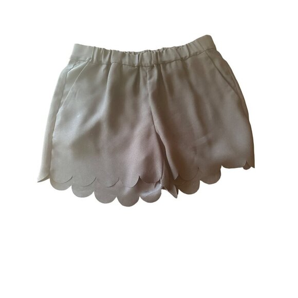 Madewell Black Scallop-Hem Pull-On Shorts Elastic Waist Size Small - Picture 1 of 5